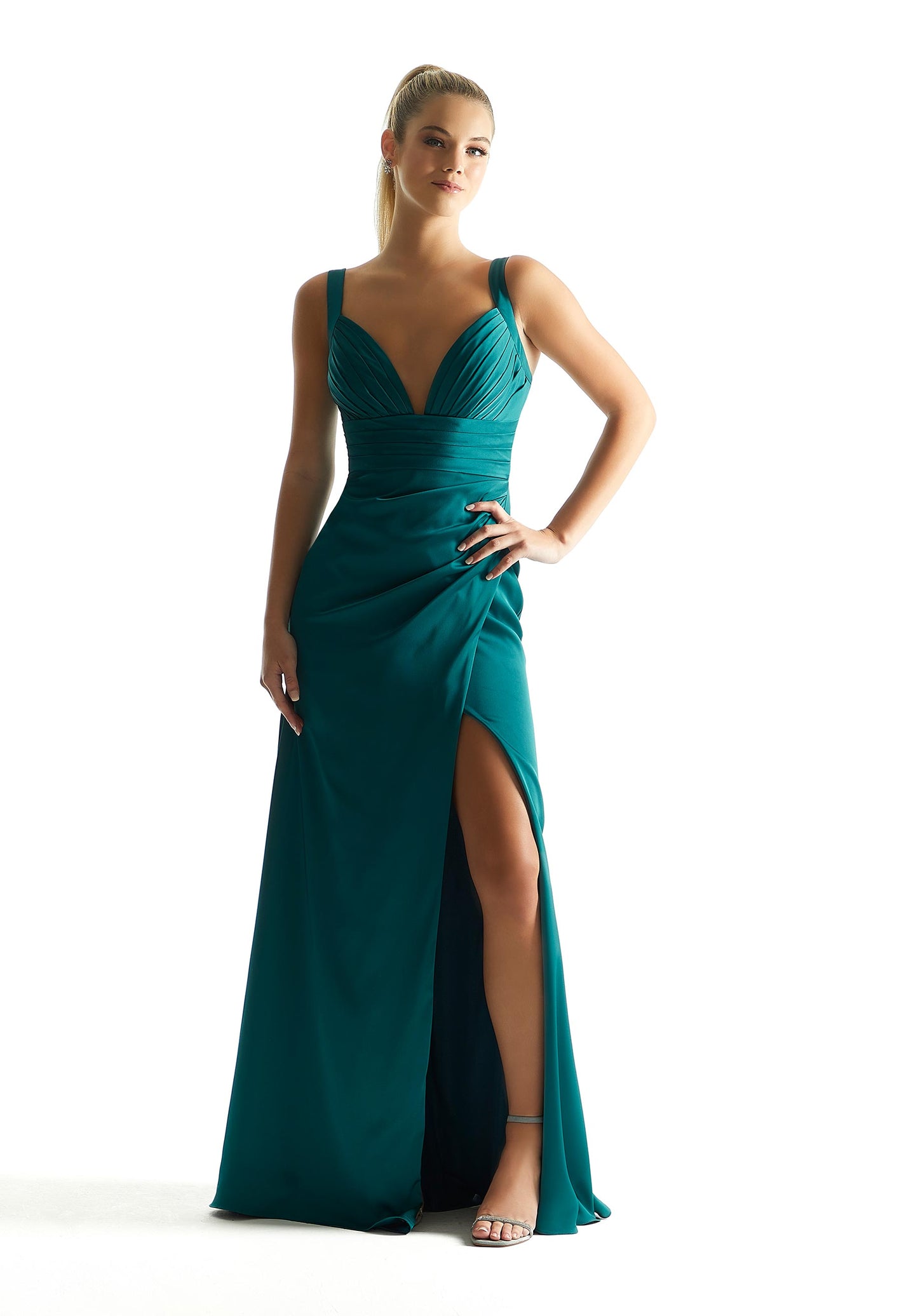 Wrap Skirt Luxe Satin Bridesmaid Dress